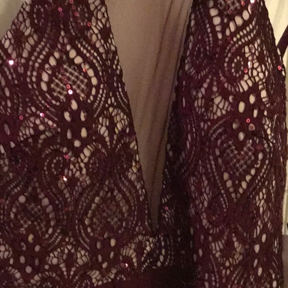 NWT burgundy formal dress size 7 from Macy’s - Picture 3 of 4